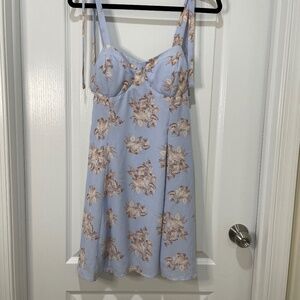 Blue floral dress